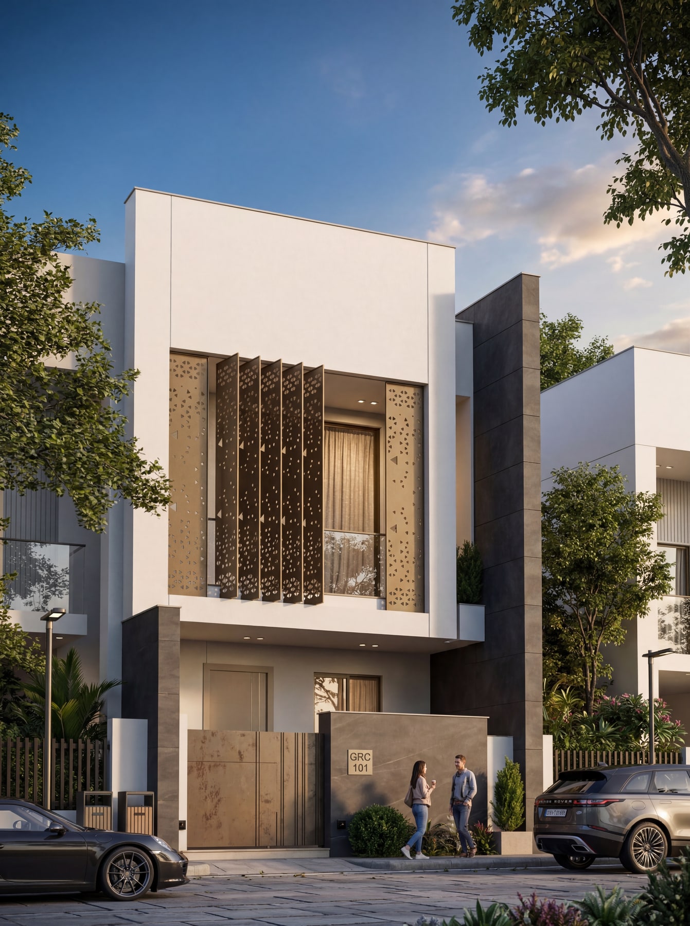 دار سكني بواجهة حجرية دافئة — 3