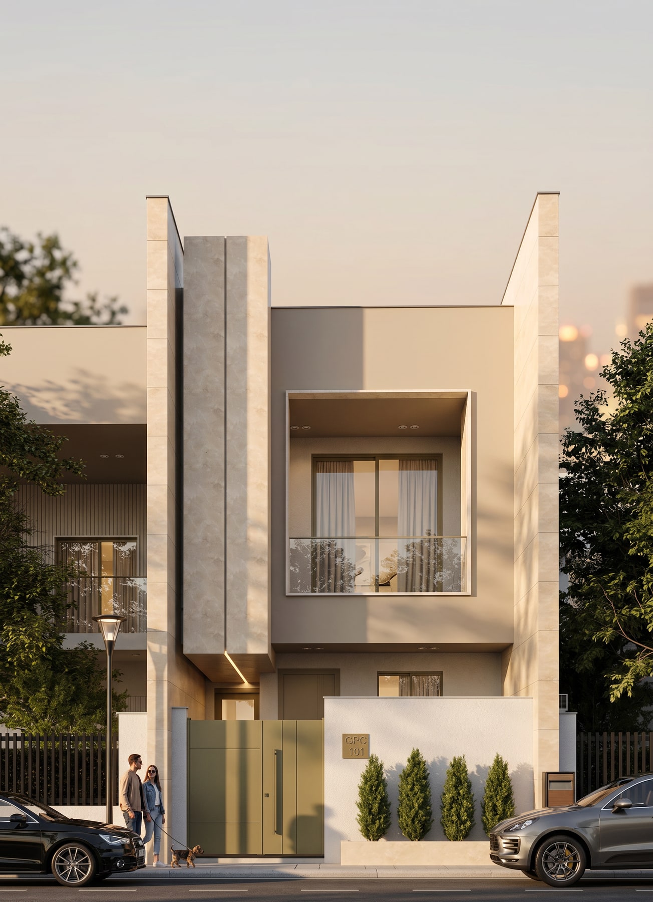دار سكني بواجهة حجرية دافئة — 8