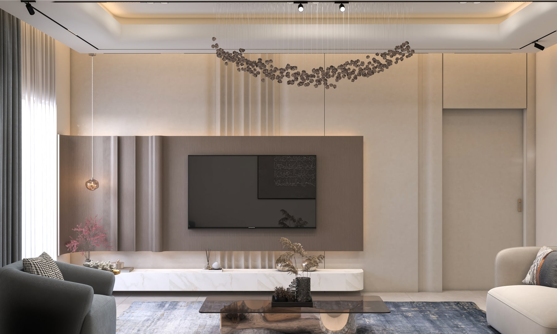 دار سكني بواجهة حجرية دافئة — 12